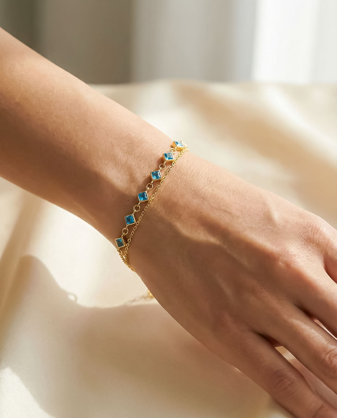 Aquamarine Gemstone Bracelet