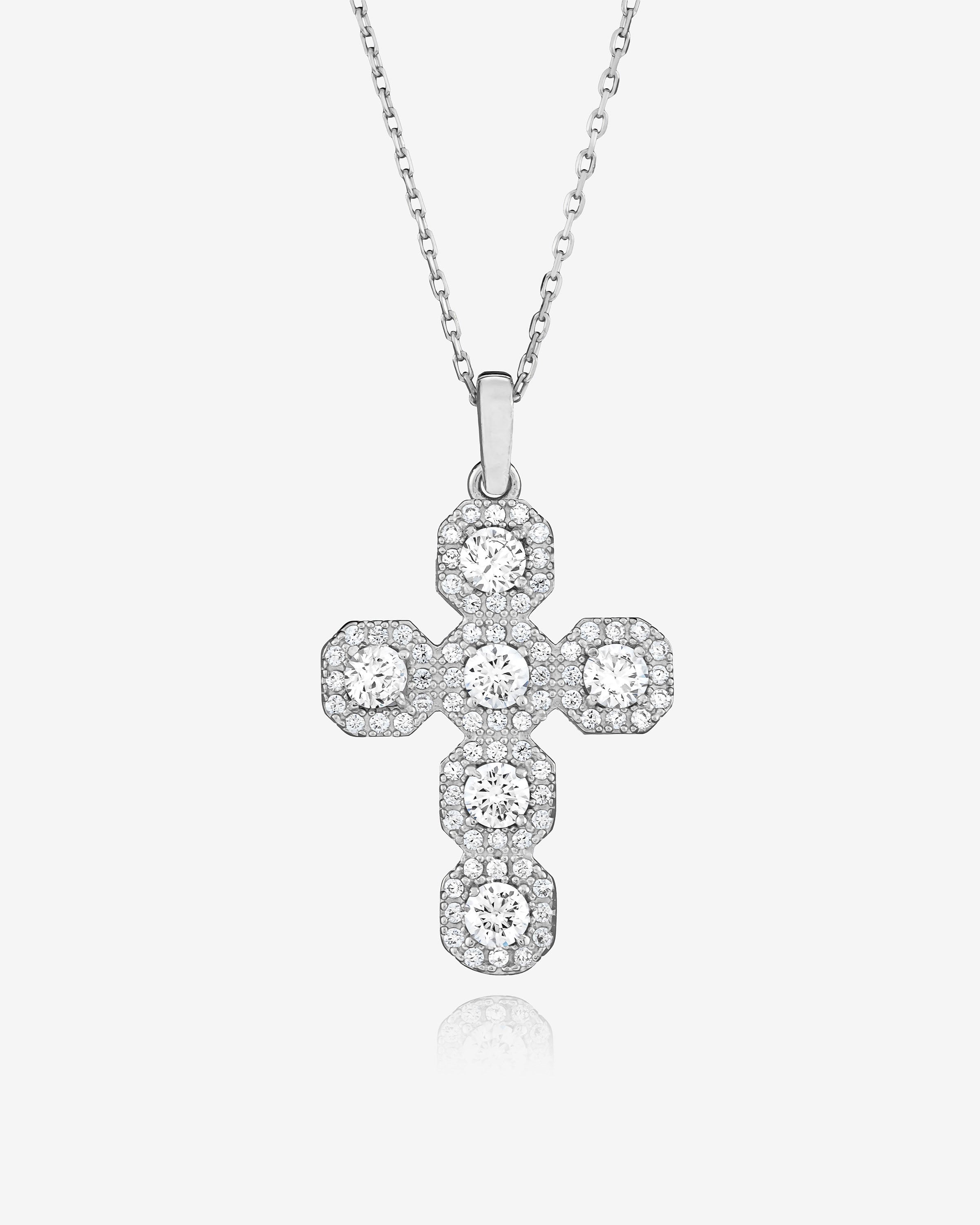 Sparkling CZ Cross Necklace