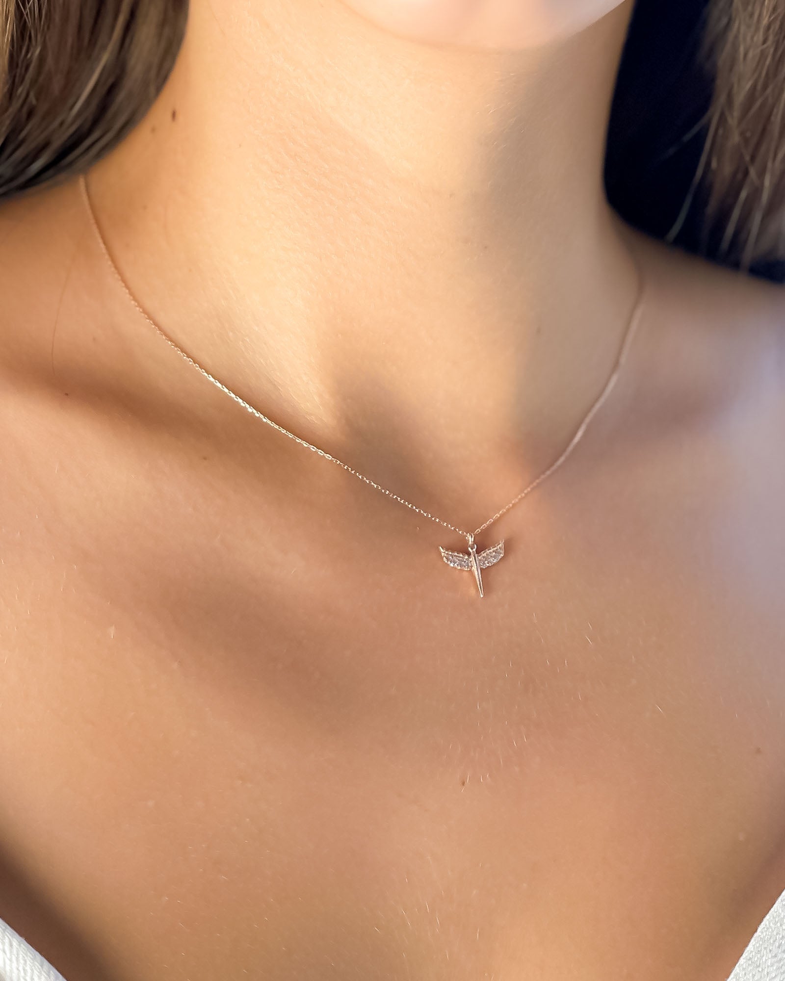 Baby Angel Necklace - Sterling Silver