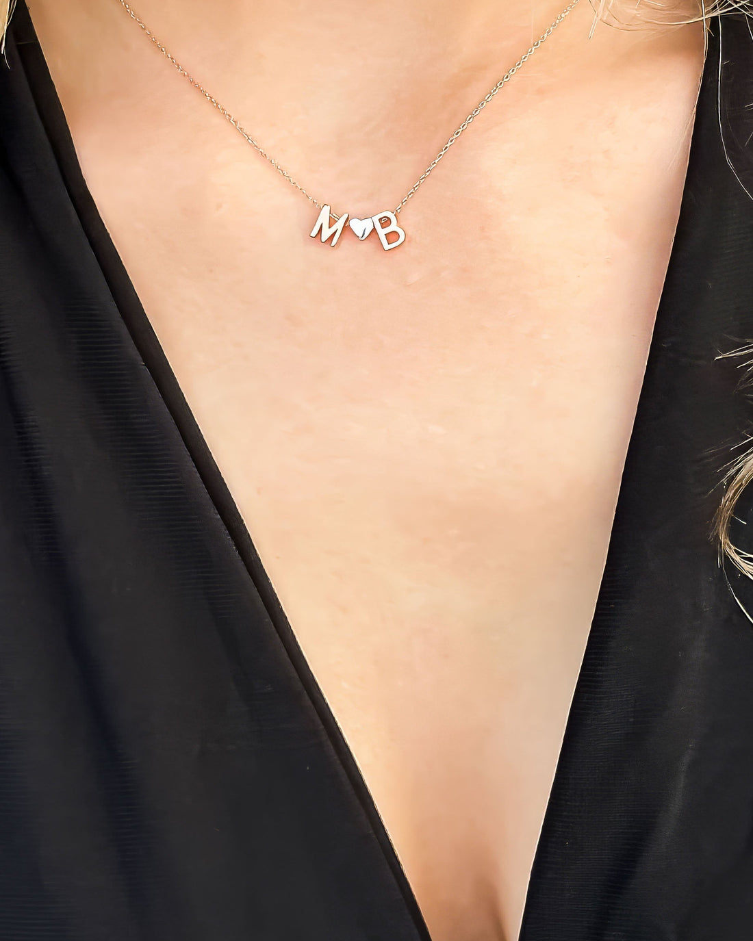 Personalised Multi Initial Heart Necklace - Sterling Silver