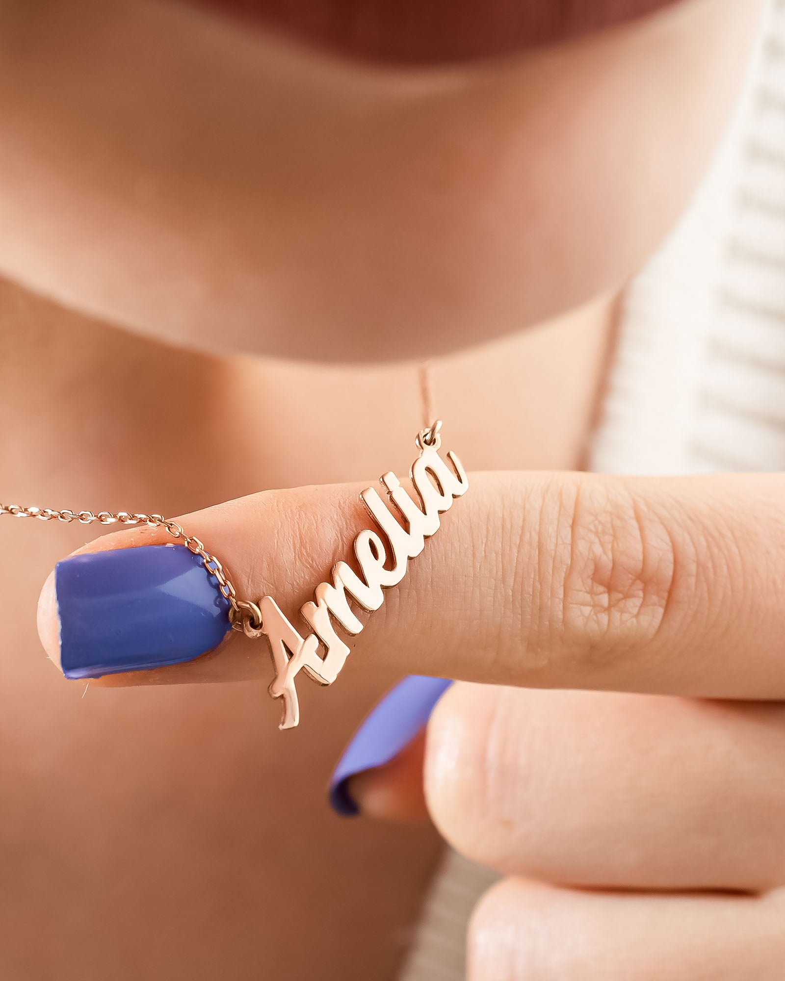 Personalised Minimalist Name Necklace - Sterling Silver