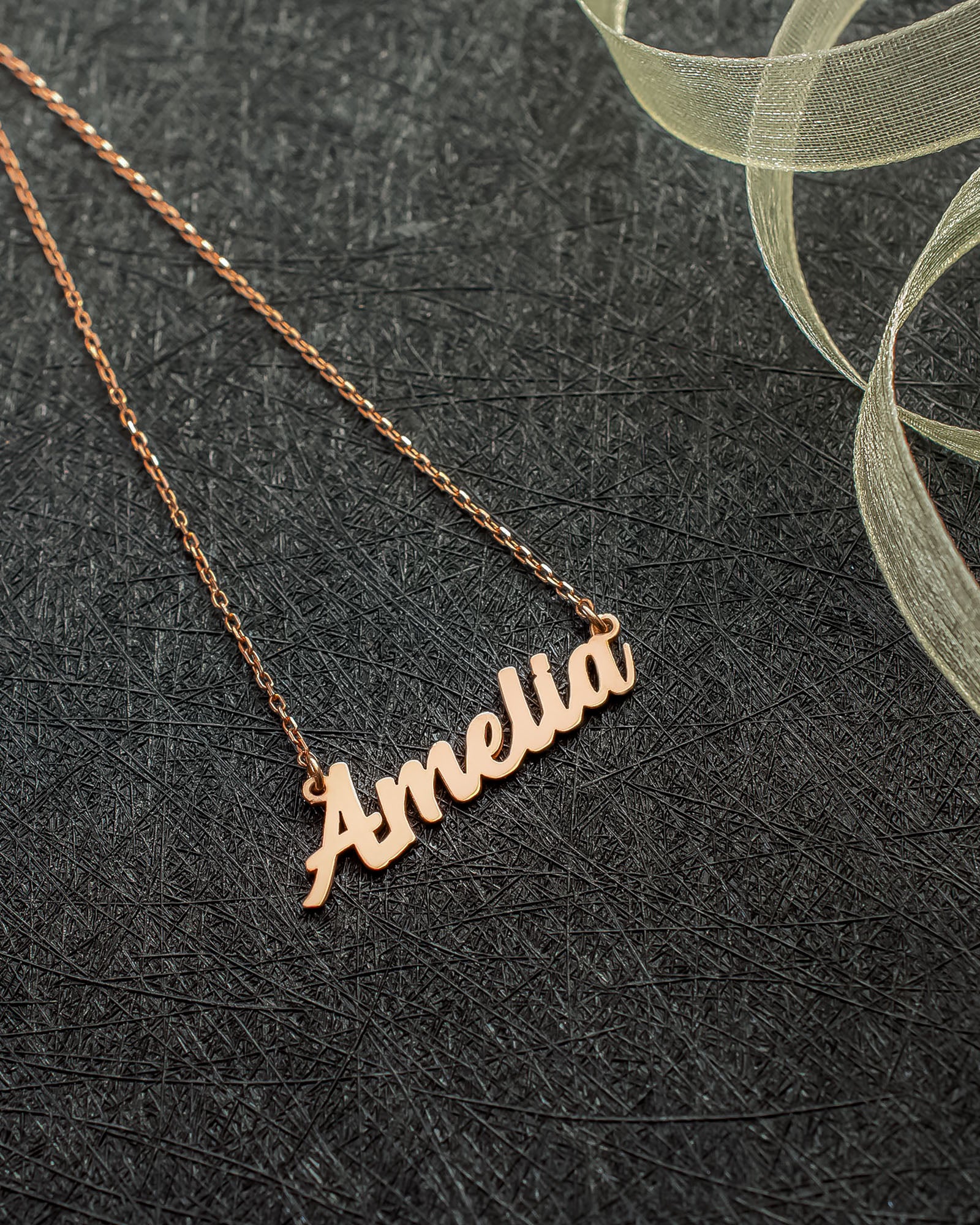 Personalised Minimalist Name Necklace - Sterling Silver