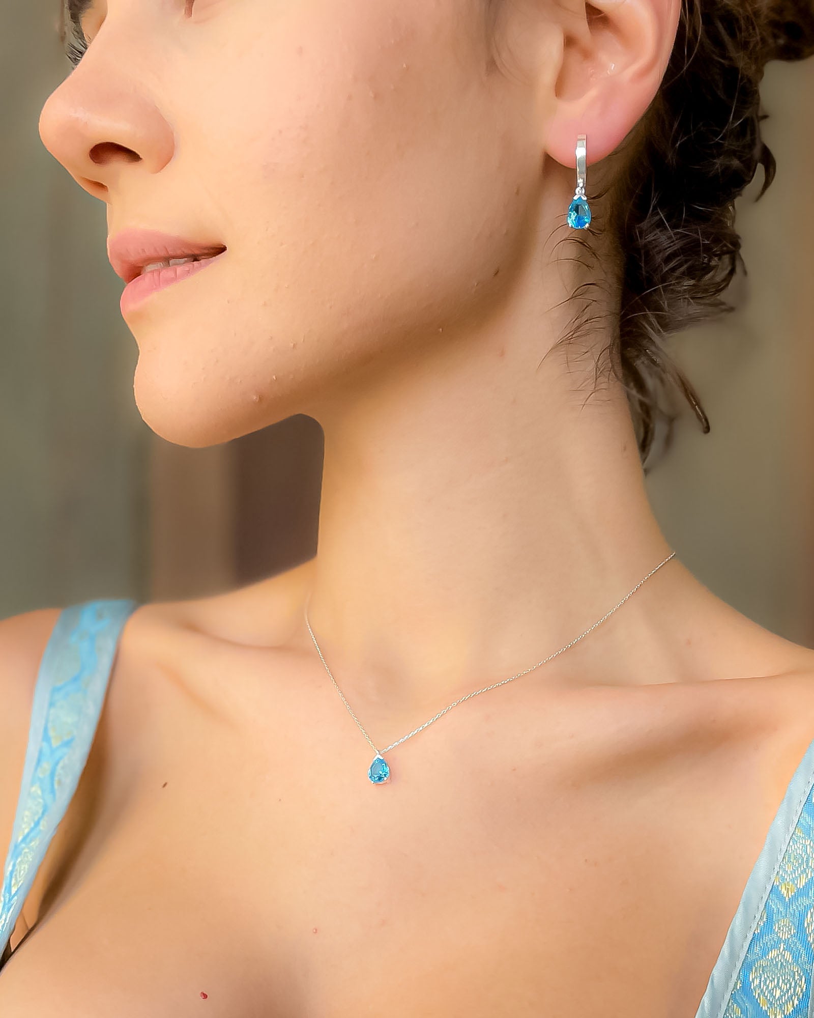 Birthstone Jewelry Set Gold - Sterling Silver