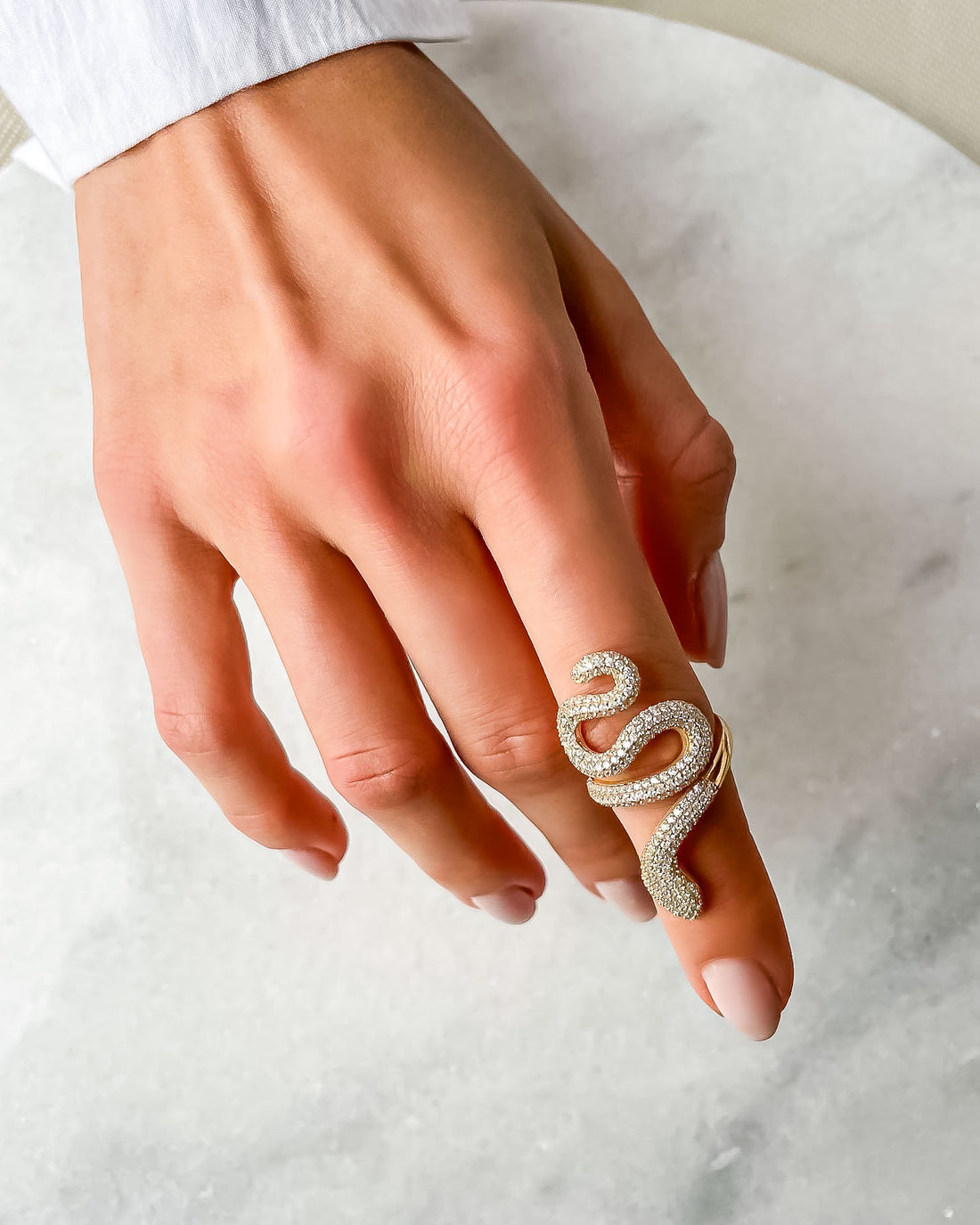 Snake Statement Ring - Sterling Silver