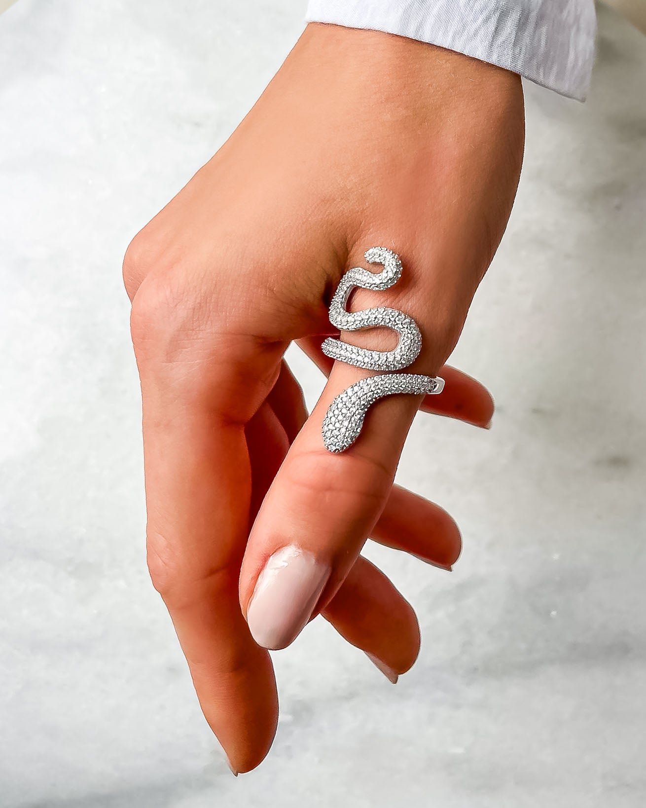 Snake Statement Ring - Sterling Silver