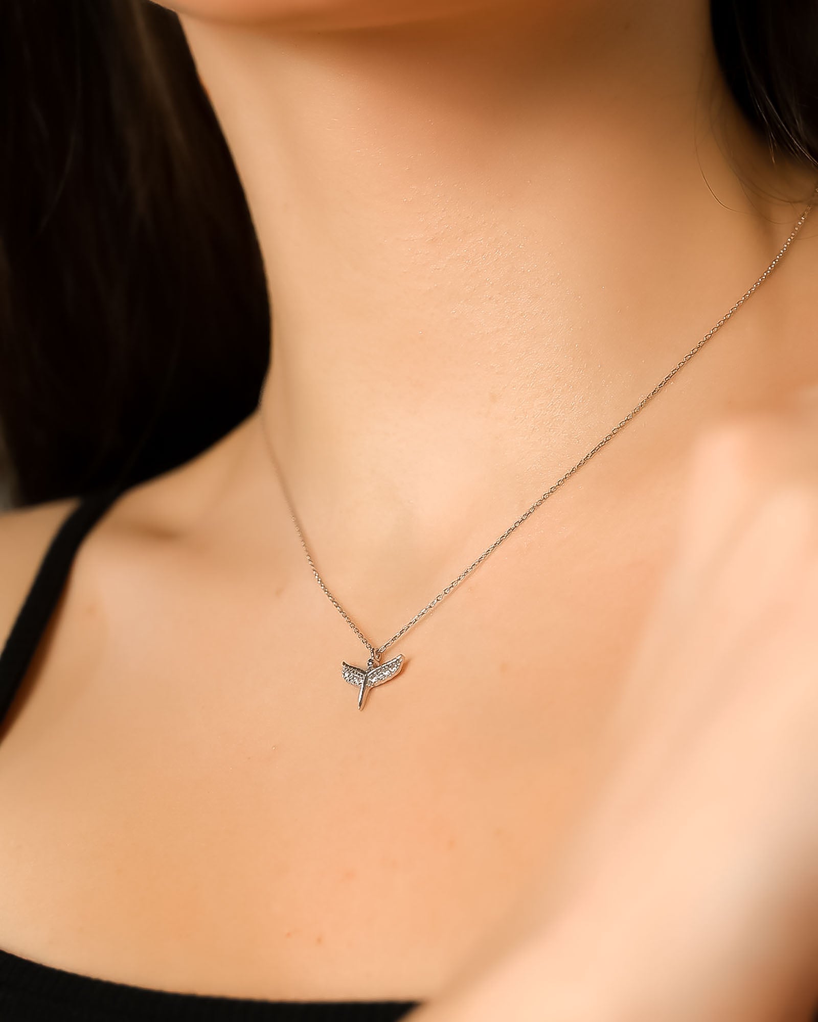 Baby Angel Necklace - Sterling Silver