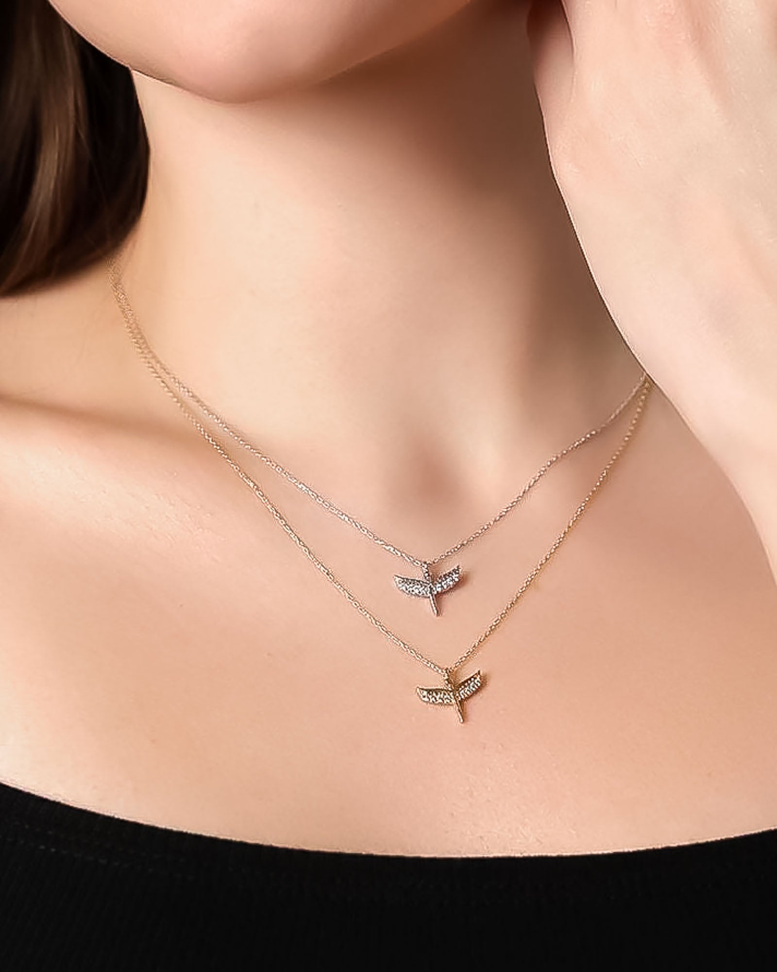 Baby Angel Necklace - Sterling Silver
