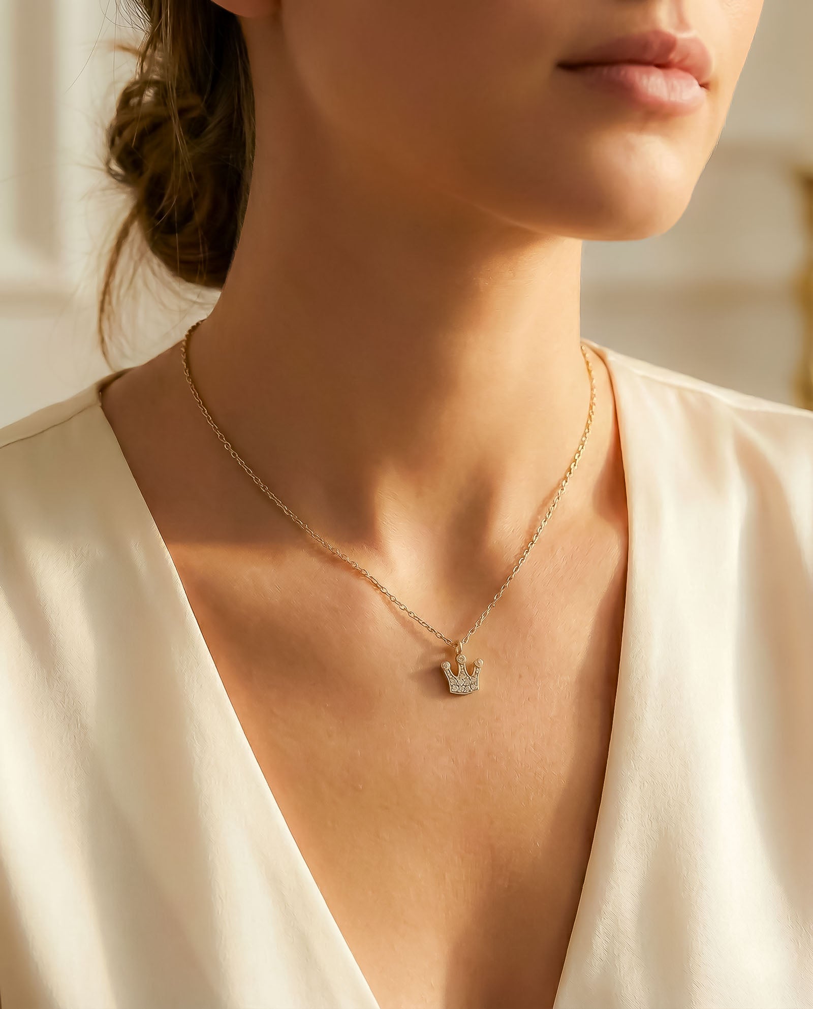 Sparkling Royal Crown CZ Pendant