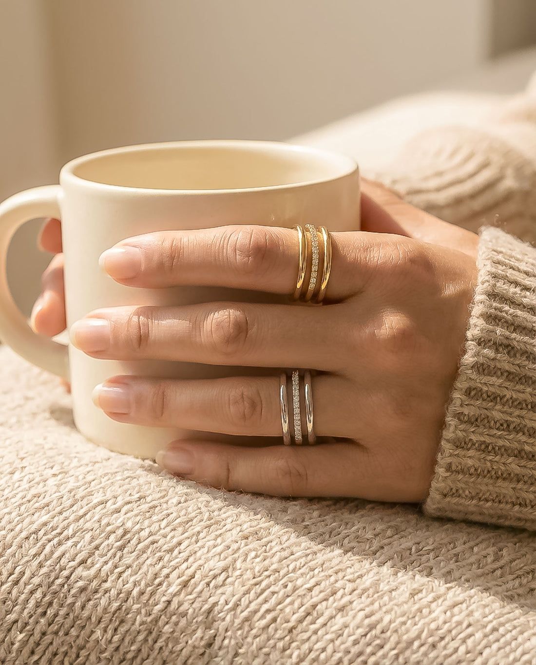 Elegant Triple Band CZ Ring