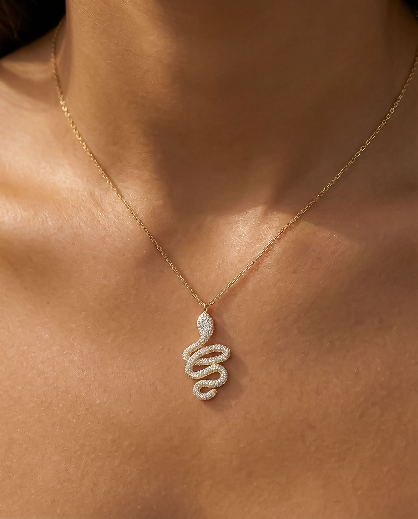 Statement Snake Pendant Necklace