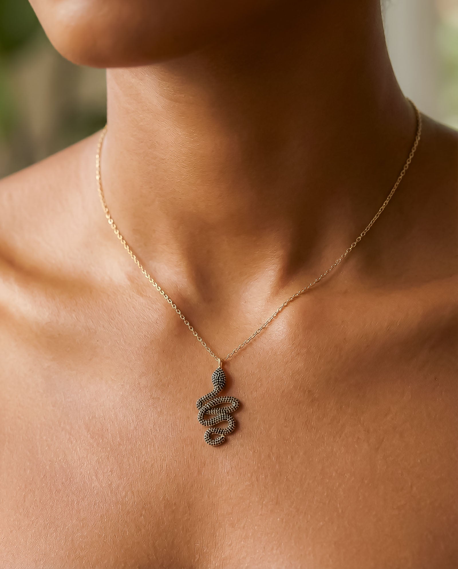 Statement Snake Pendant Necklace