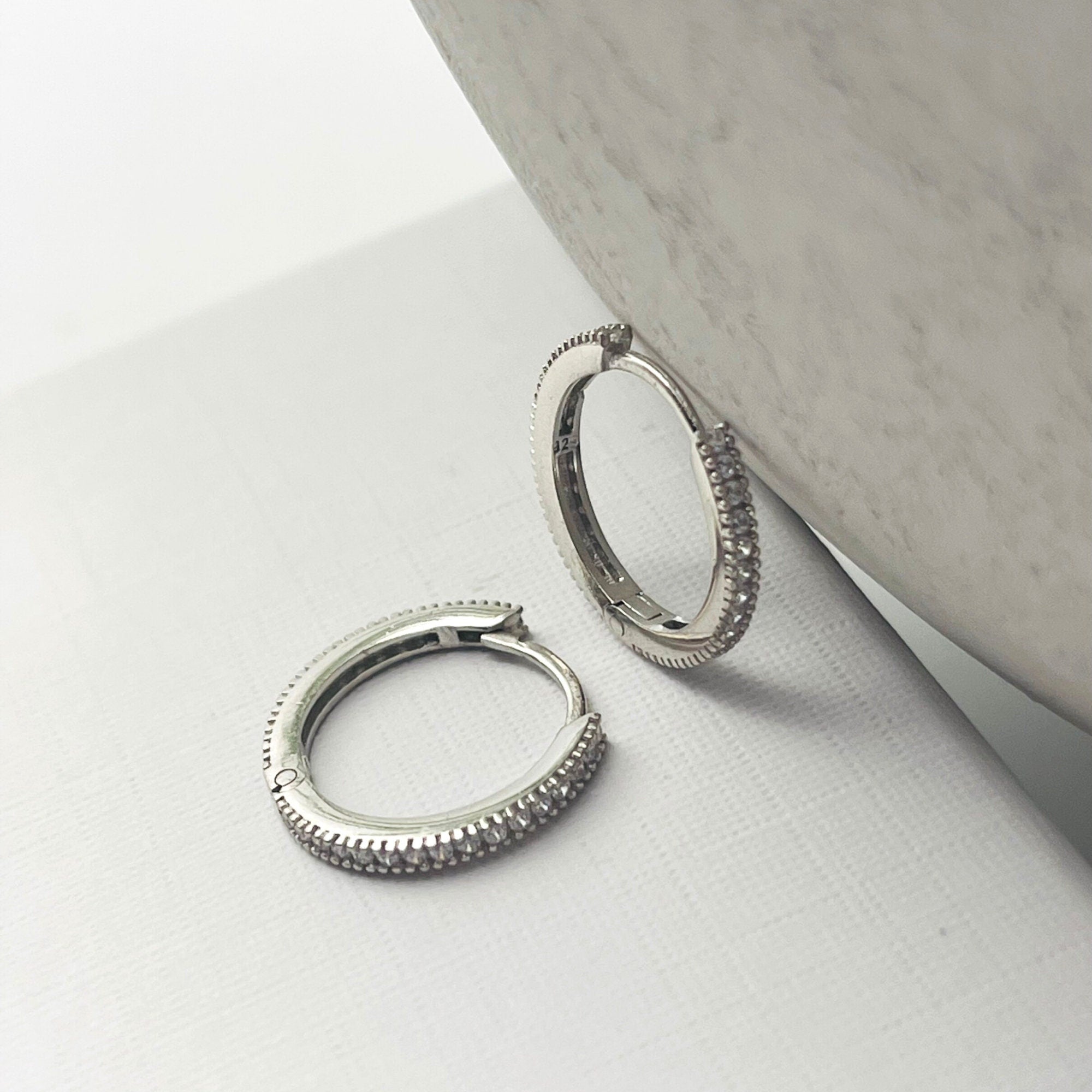 Tiny Silver Hoop Earrings - Sterling Silver