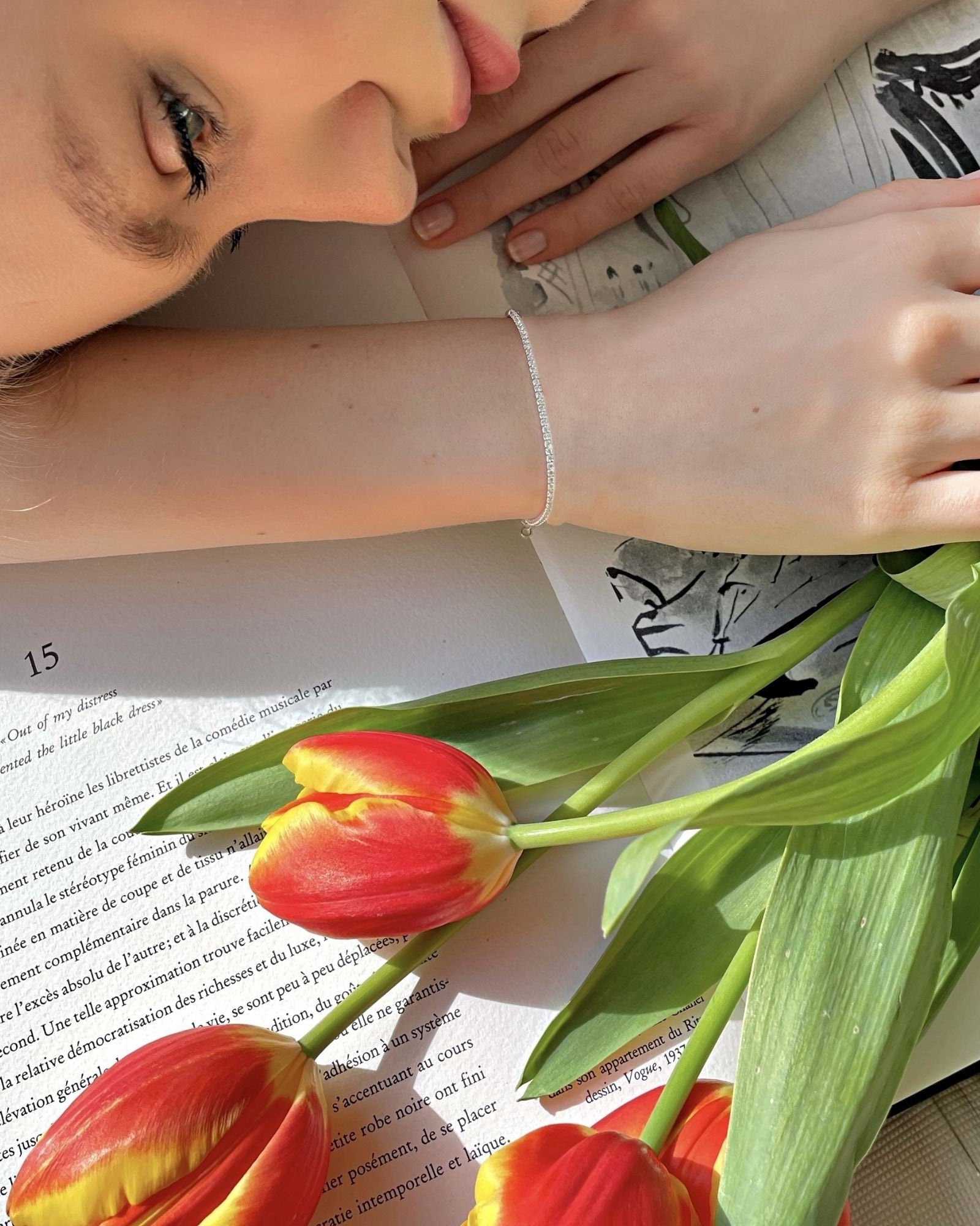 Bridal CZ Tennis Bracelet With Sparkling Stones - Sterling Silver