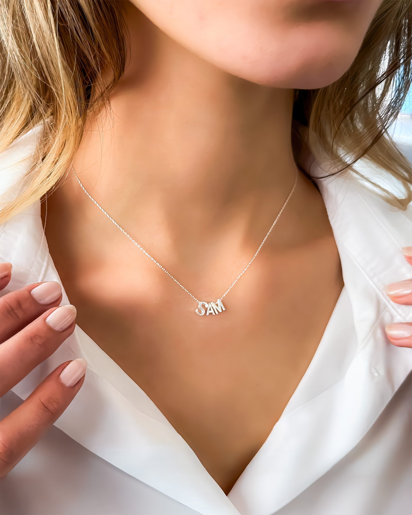 Personalised Name Necklace - Sterling Silver