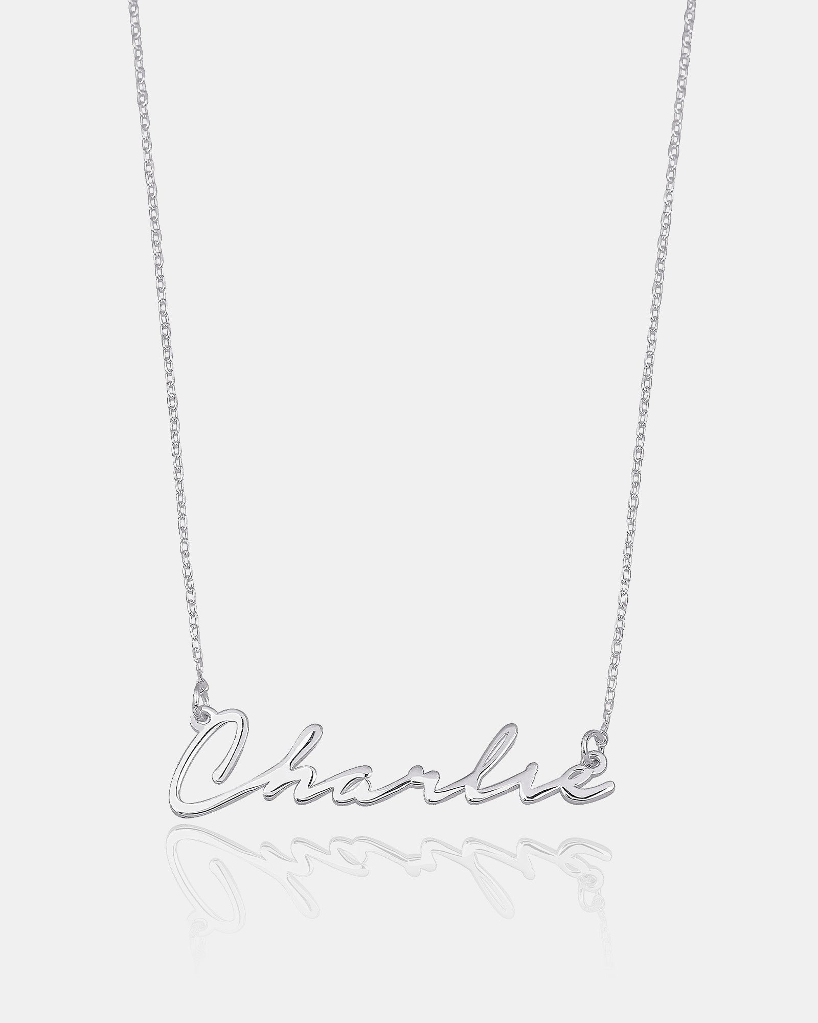 Personalised Minimalist Name Necklace - Sterling Silver