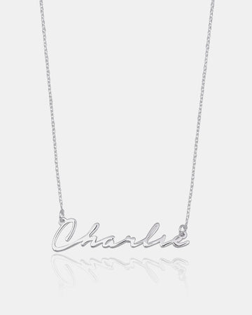Personalised Minimalist Name Necklace - Sterling Silver