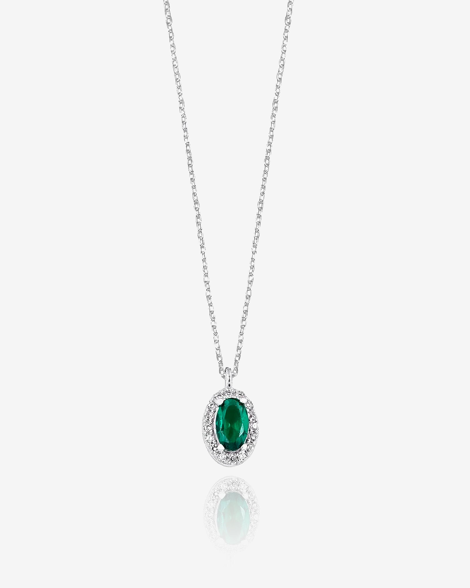 Sparkling Emerald Jewelry Set - Sterling Silver