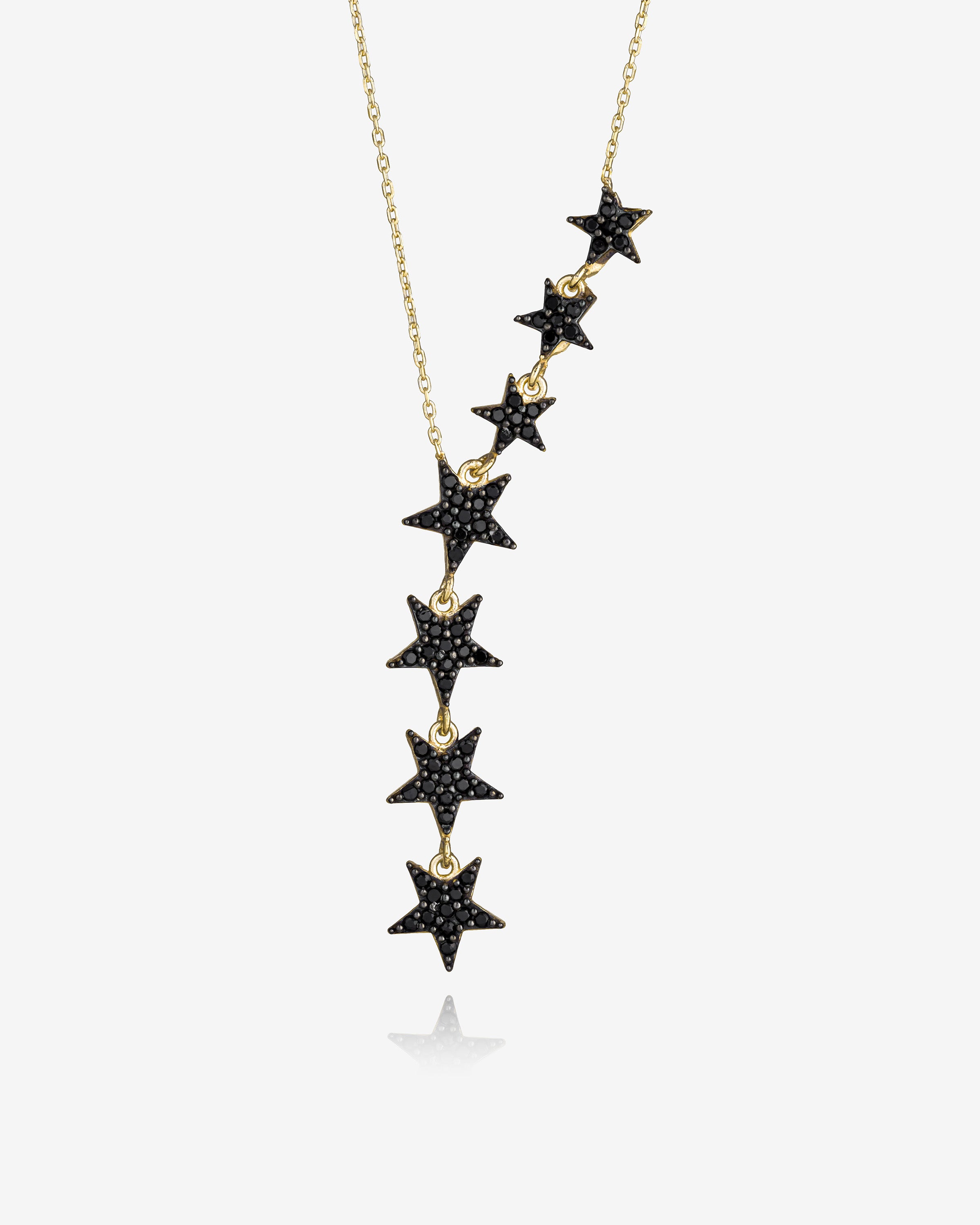 Star Lariat Necklace - Sterling Silver