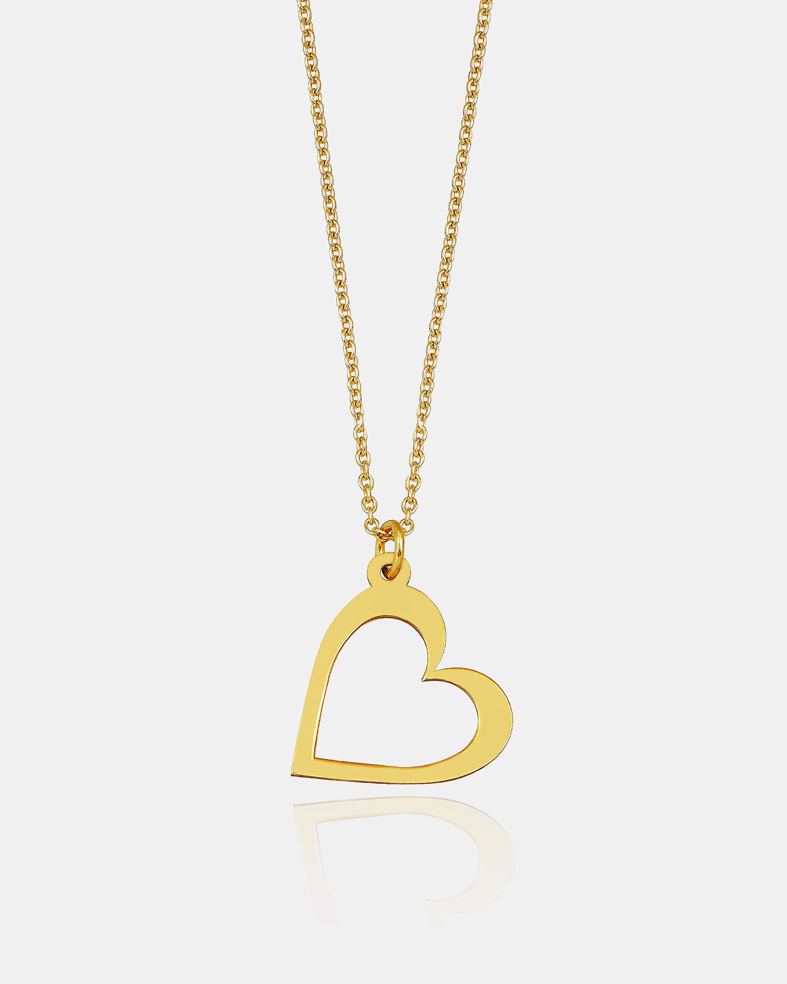 Heart Charm Necklace - Sterling Silver