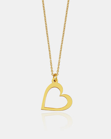 Heart Charm Necklace - Sterling Silver