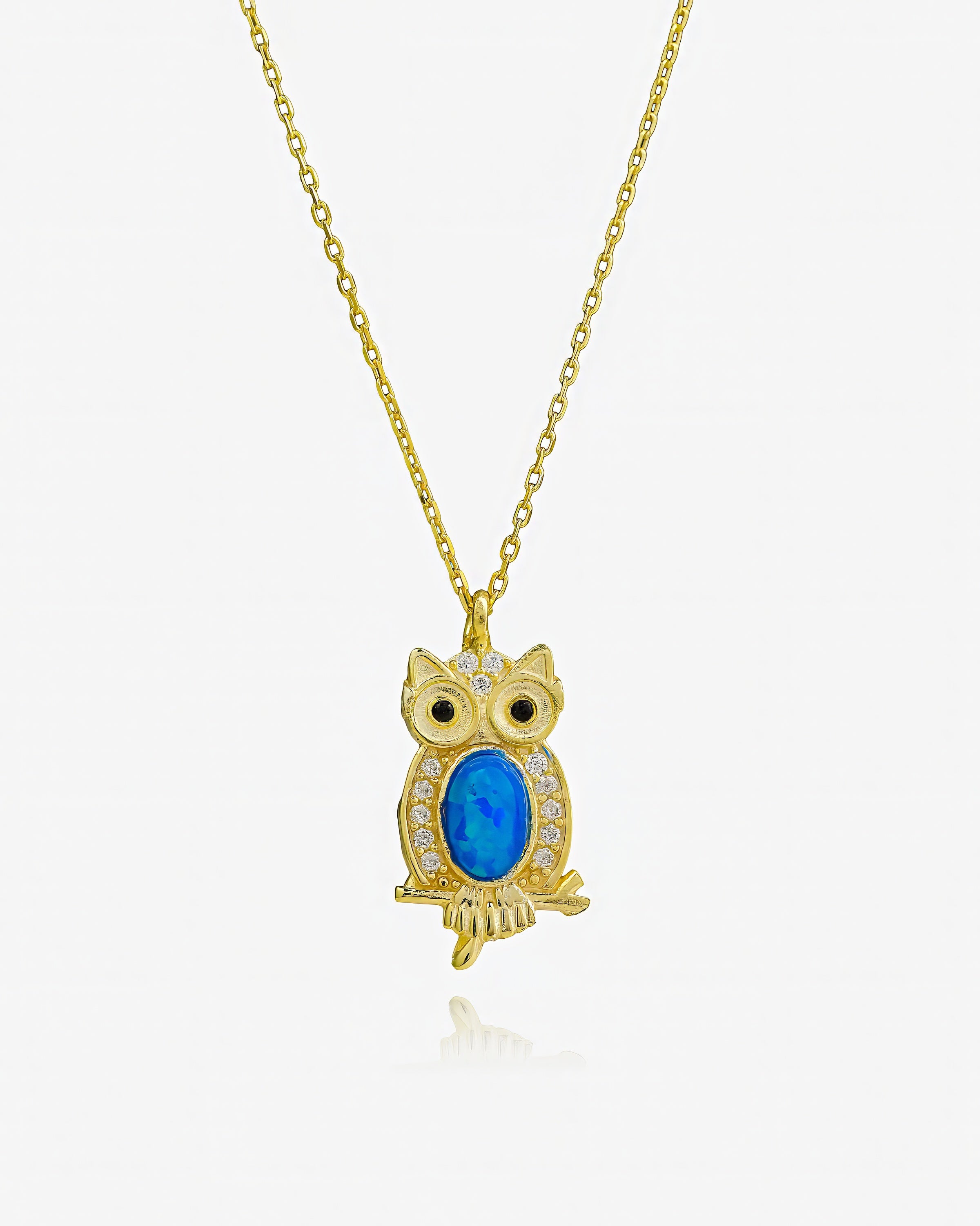 Owl Wisdom Necklace - Sterling Silver