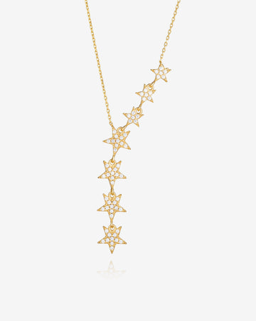 Star Lariat Necklace - Sterling Silver