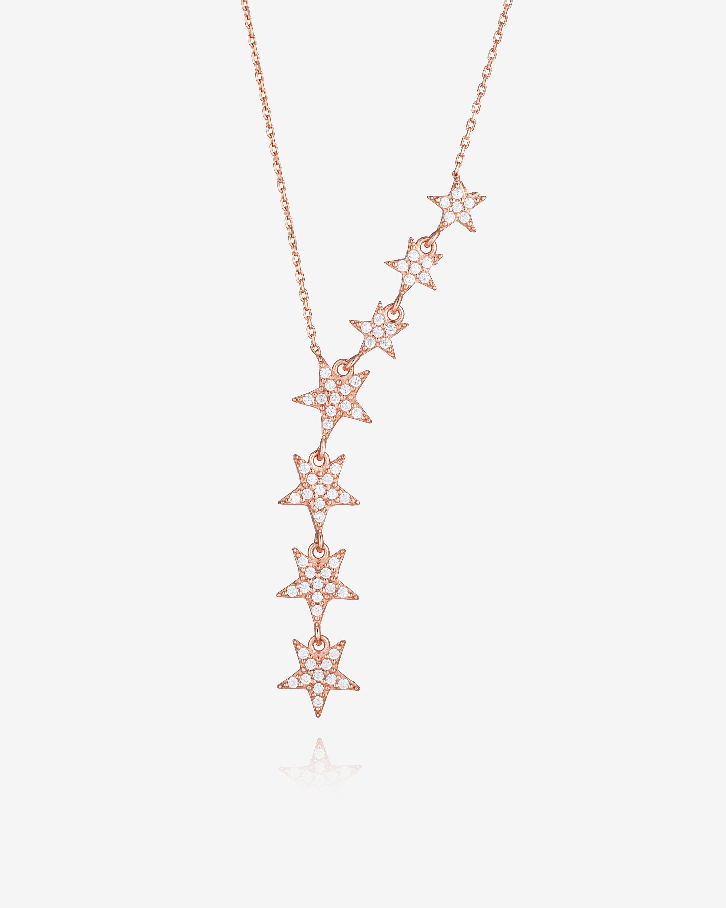 Star Lariat Necklace - Sterling Silver