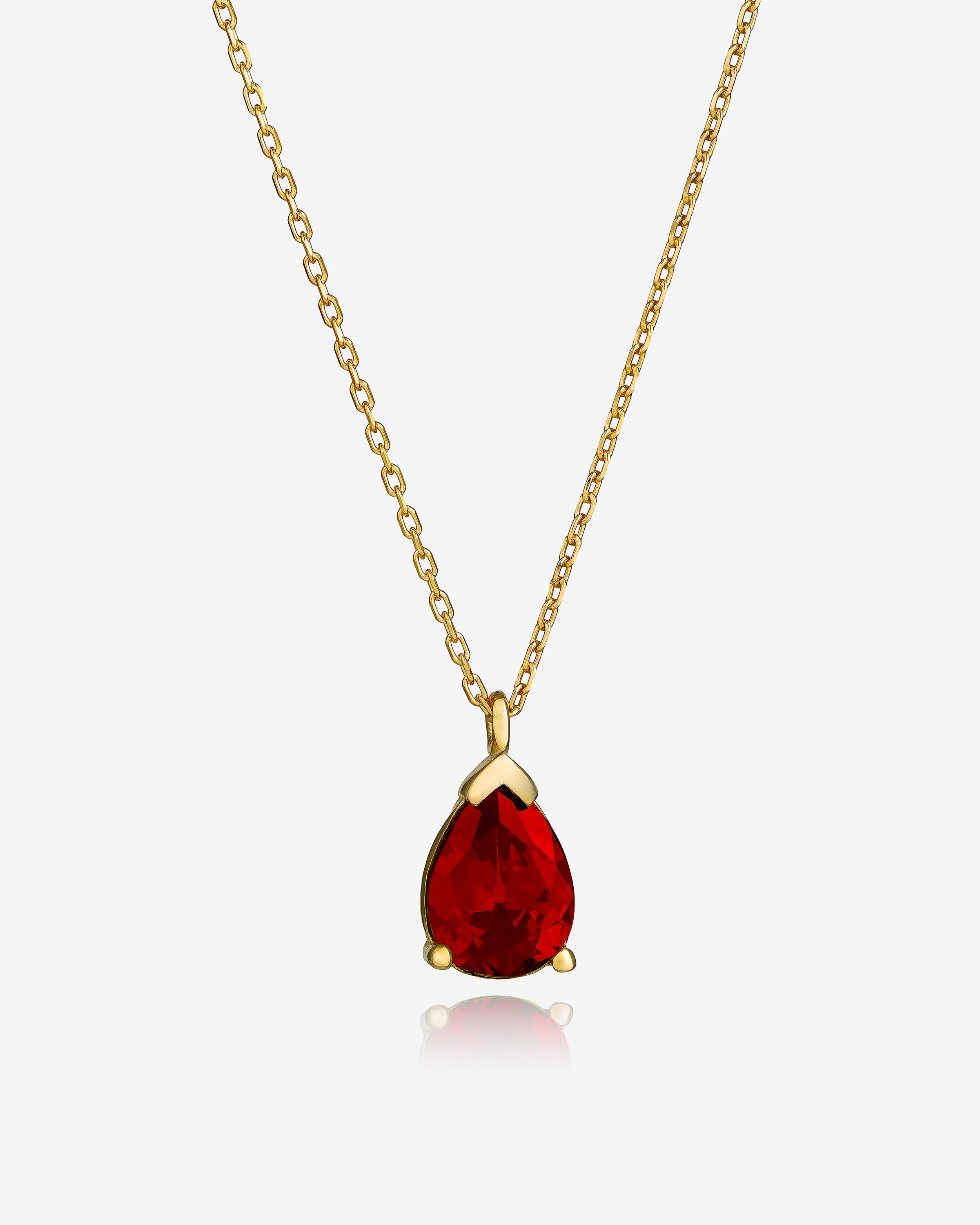 Birthstone Drop Necklace Gold - Sterling Silver