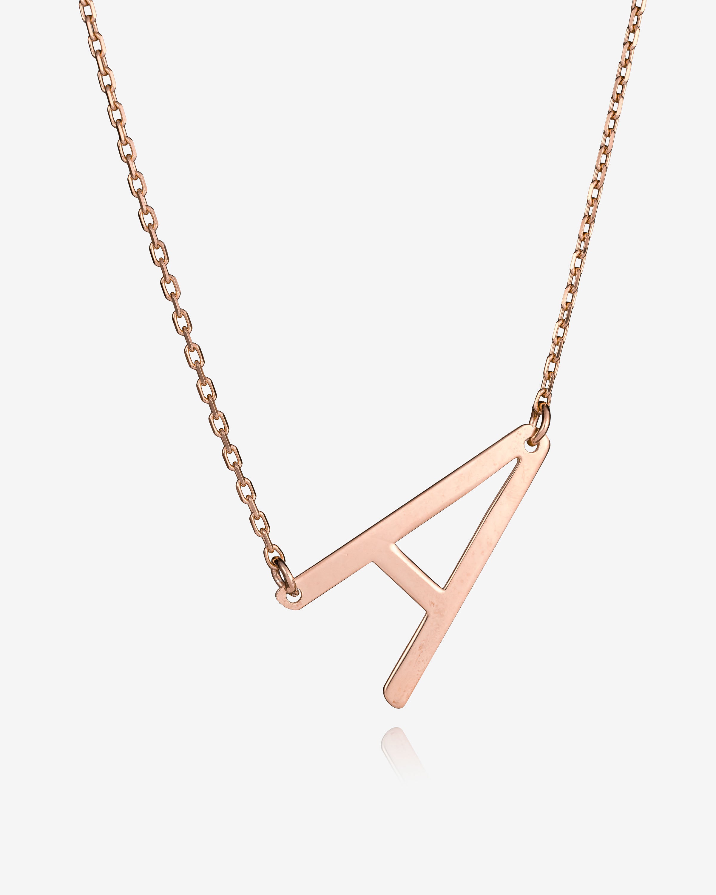 Personalised Sideways Initial Necklace - Sterling Silver