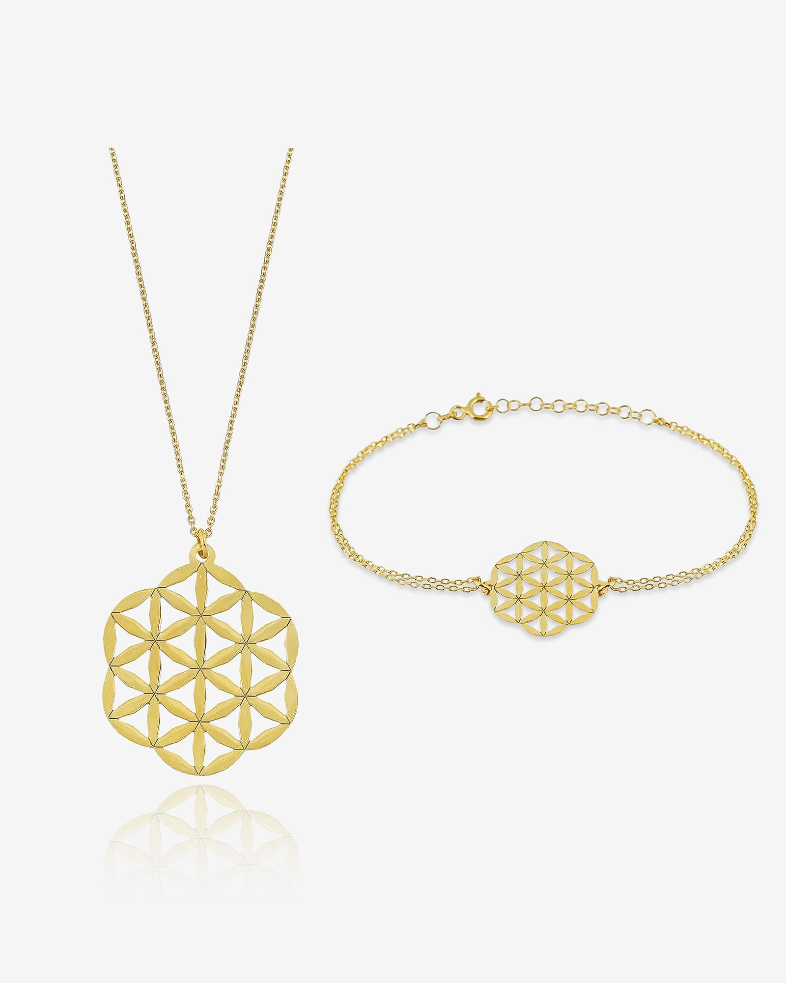 Flower of Life Jewellery Set - Sterling Silver