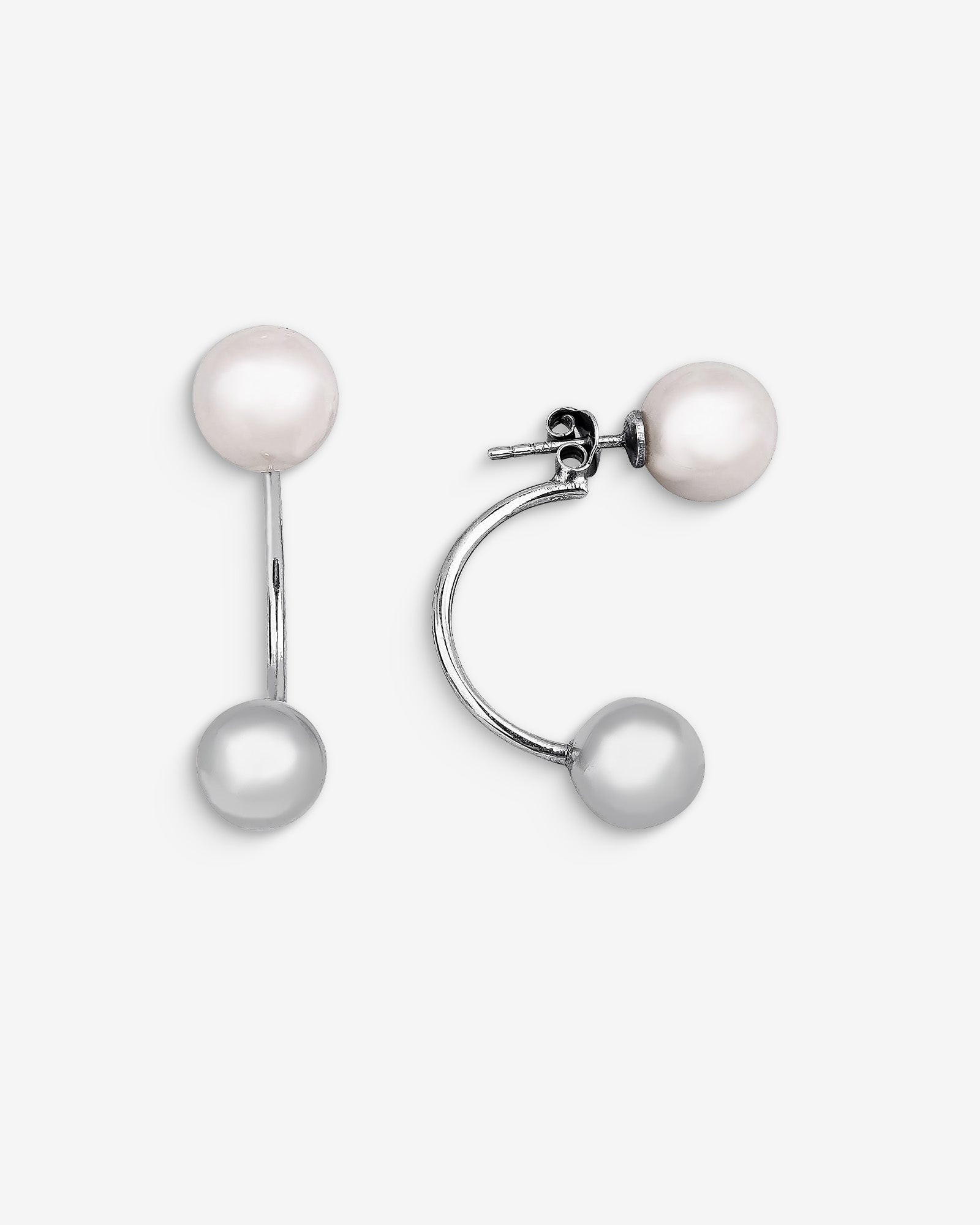 Pearl Slider Jewelry Set - Sterling Silver