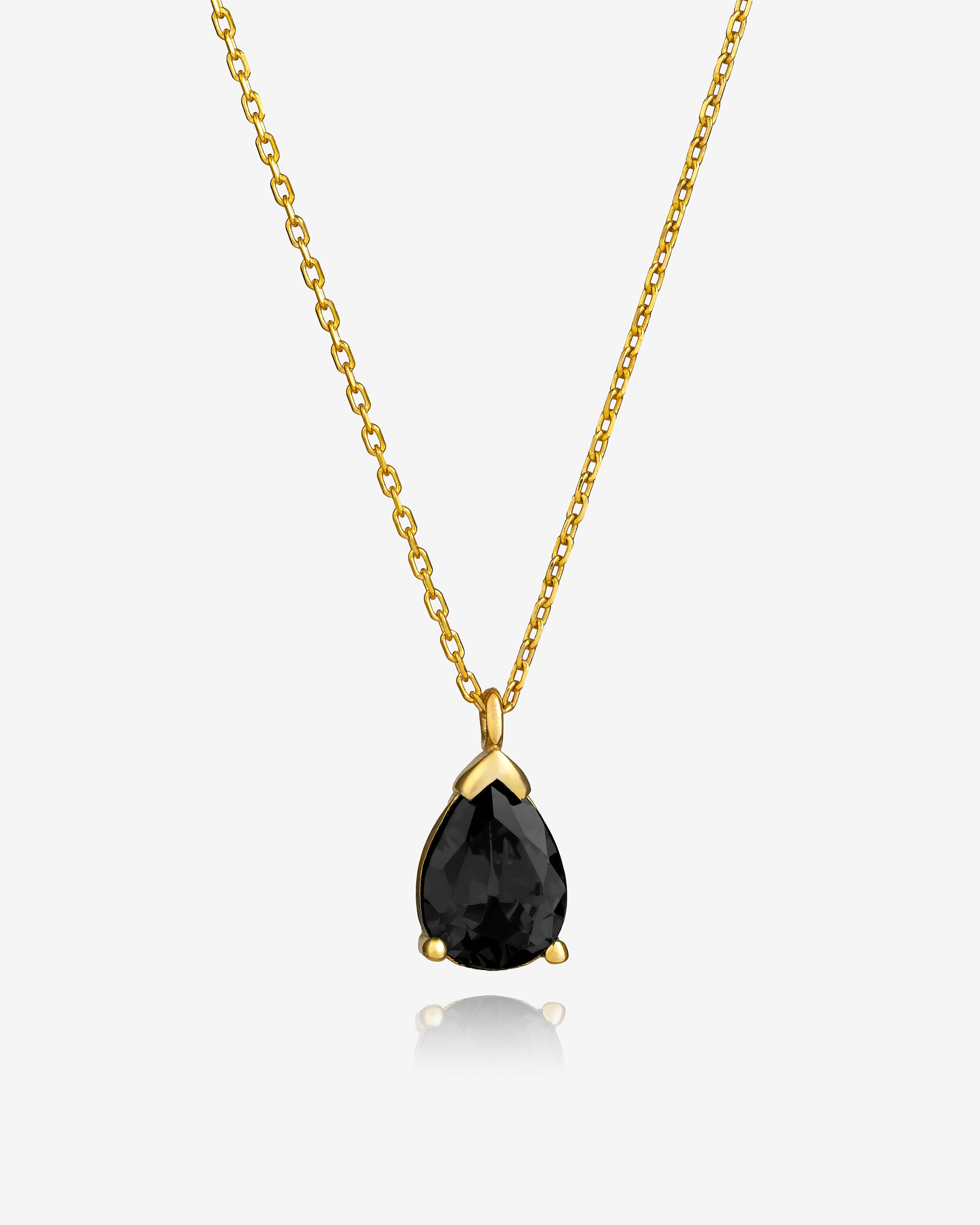 Birthstone Drop Necklace Gold - Sterling Silver