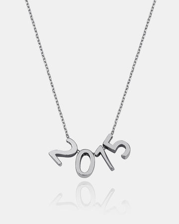 Personalised Year Date Necklace - Sterling Silver
