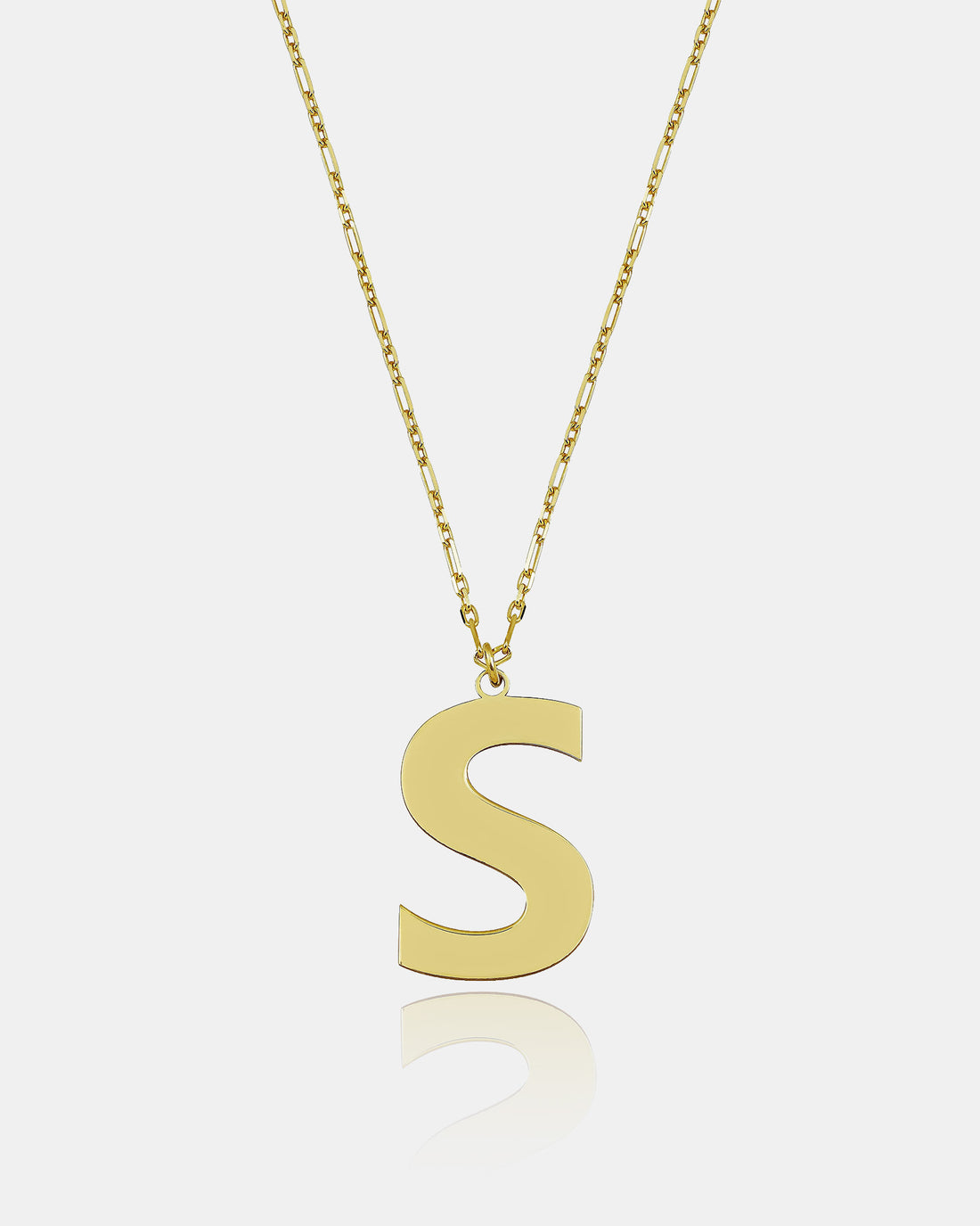 Laser Cut Initial Necklace - Sterling Silver