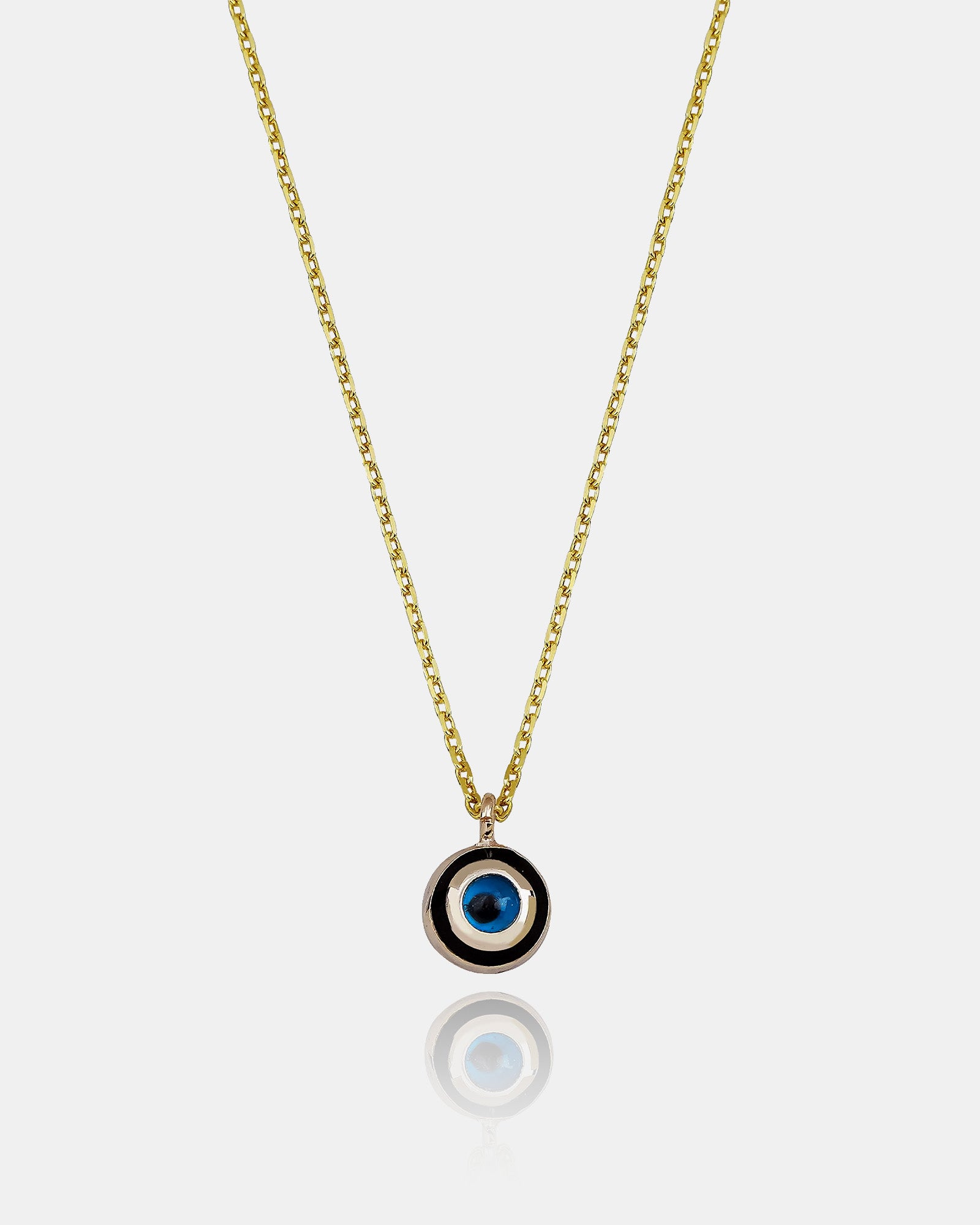 Blue Evil Eye Necklace - Sterling Silver