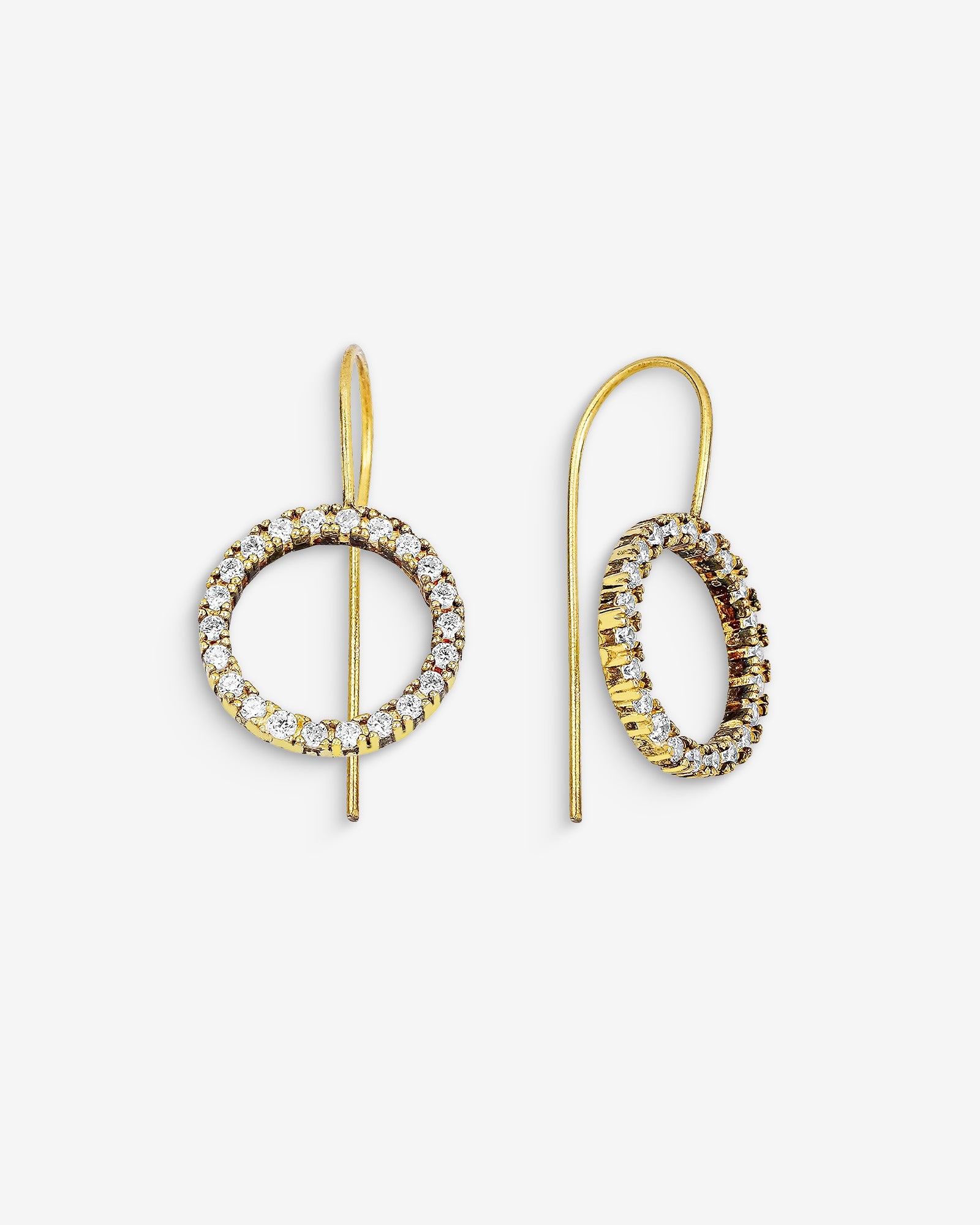 CZ Halo Jewelry Set - Sterling Silver