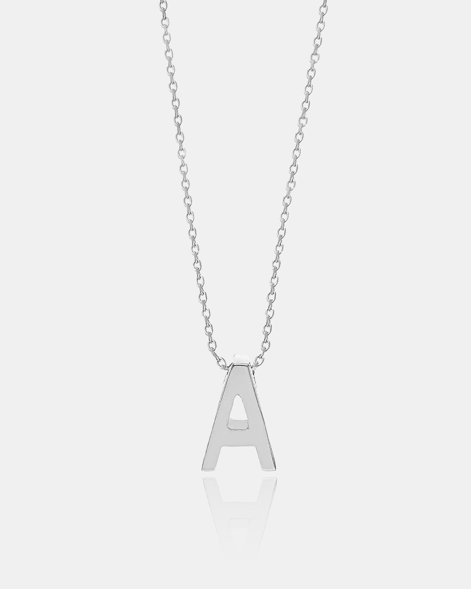 Personalized Initial Letter Necklace - Sterling Silver