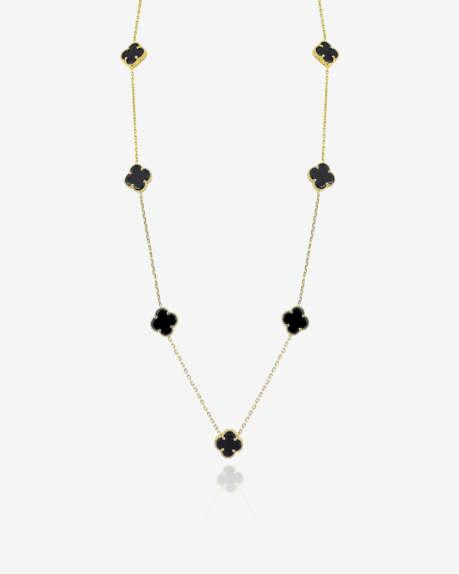 Clover Necklace & Bracelet Set - Sterling Silver