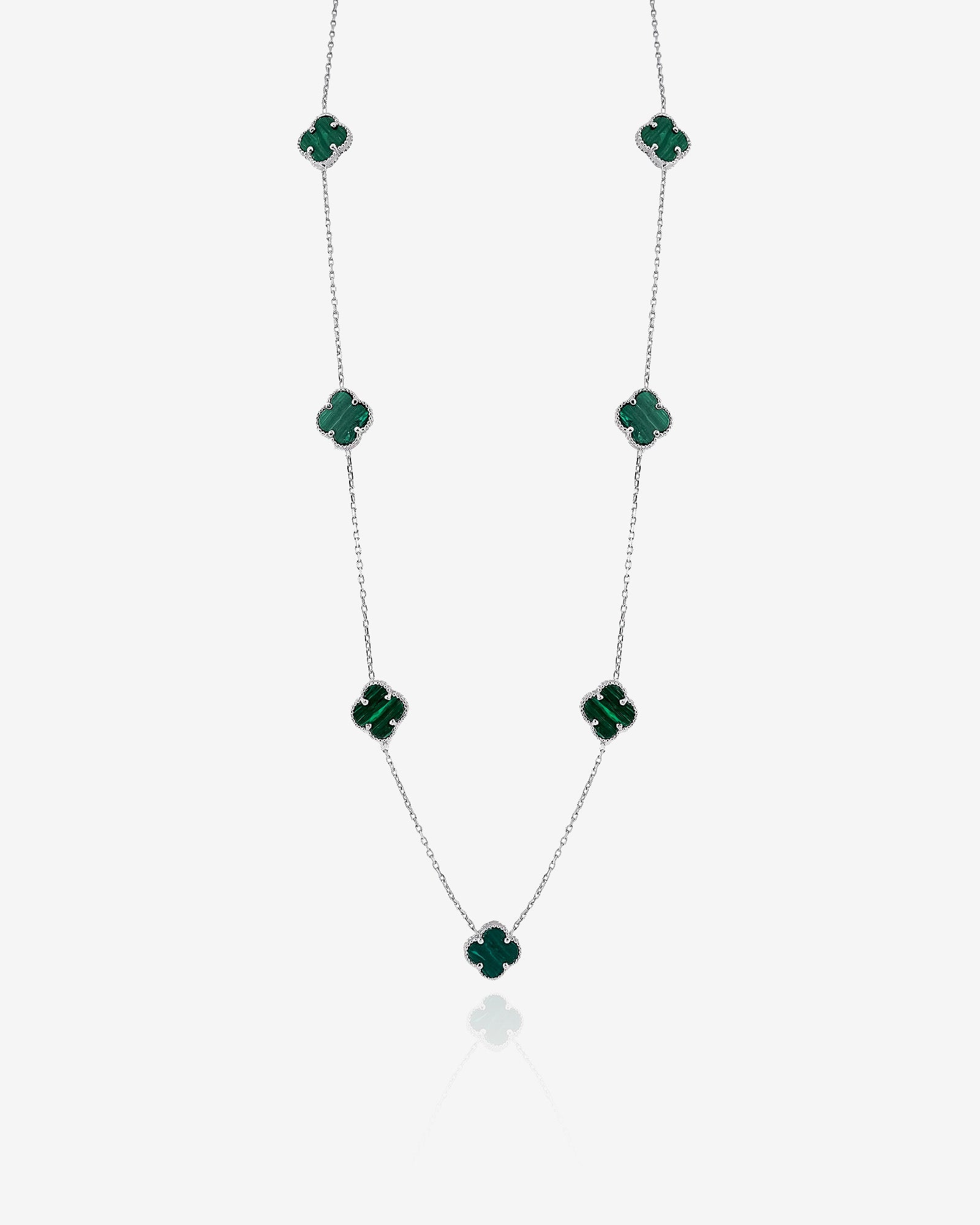 Clover Necklace & Bracelet Set - Sterling Silver