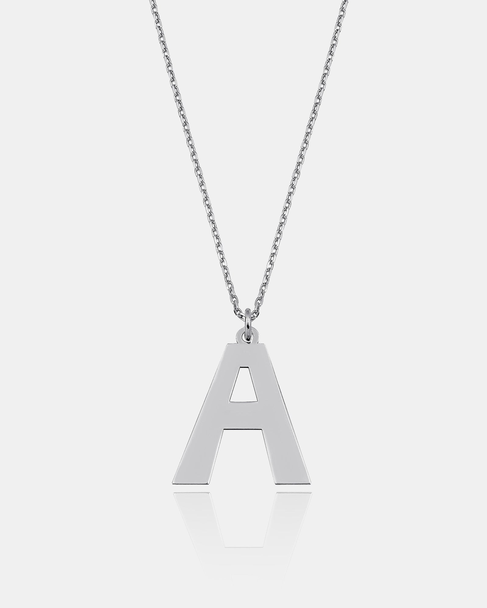 Laser Cut Initial Necklace - Sterling Silver