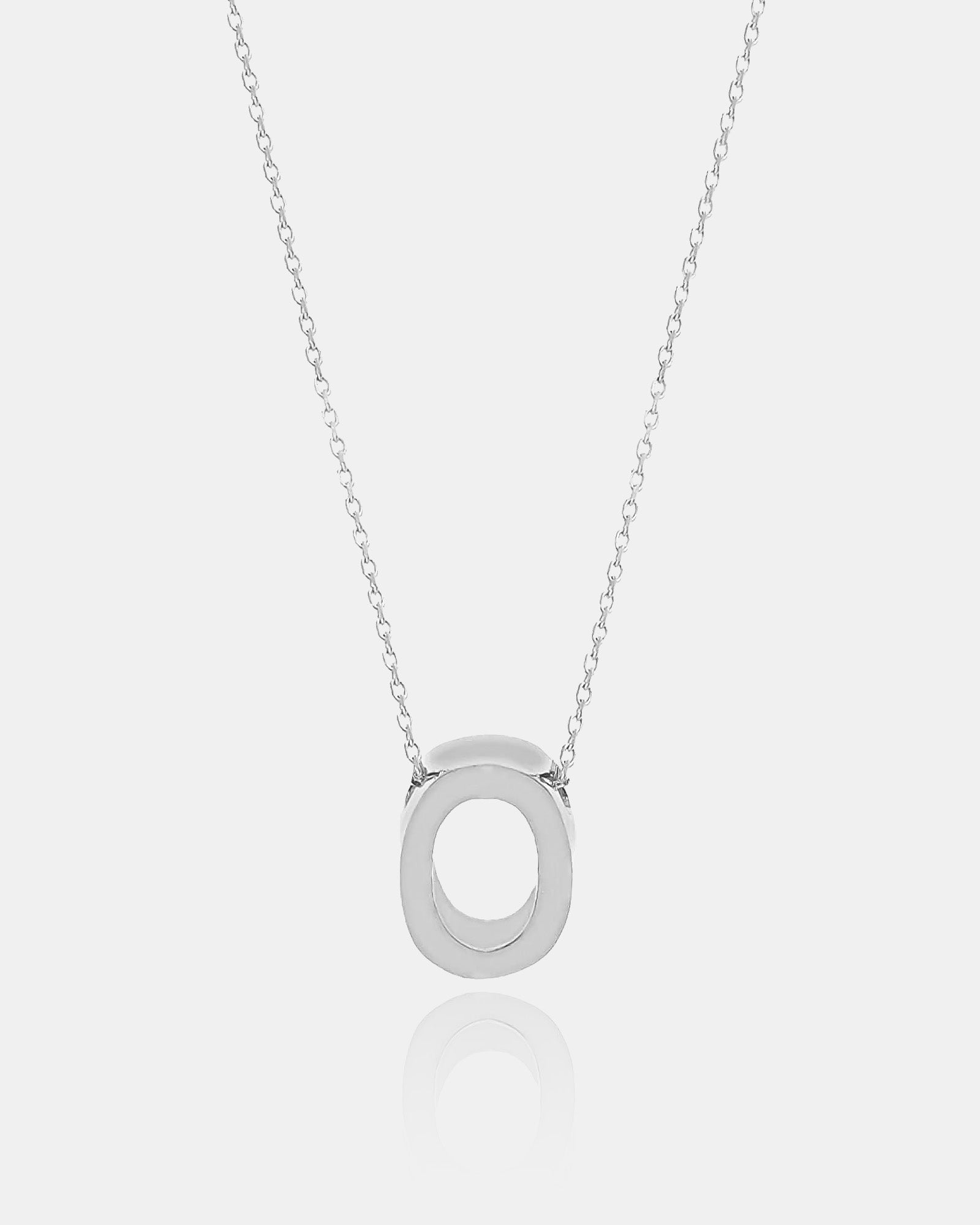 Personalized Initial Letter Necklace - Sterling Silver