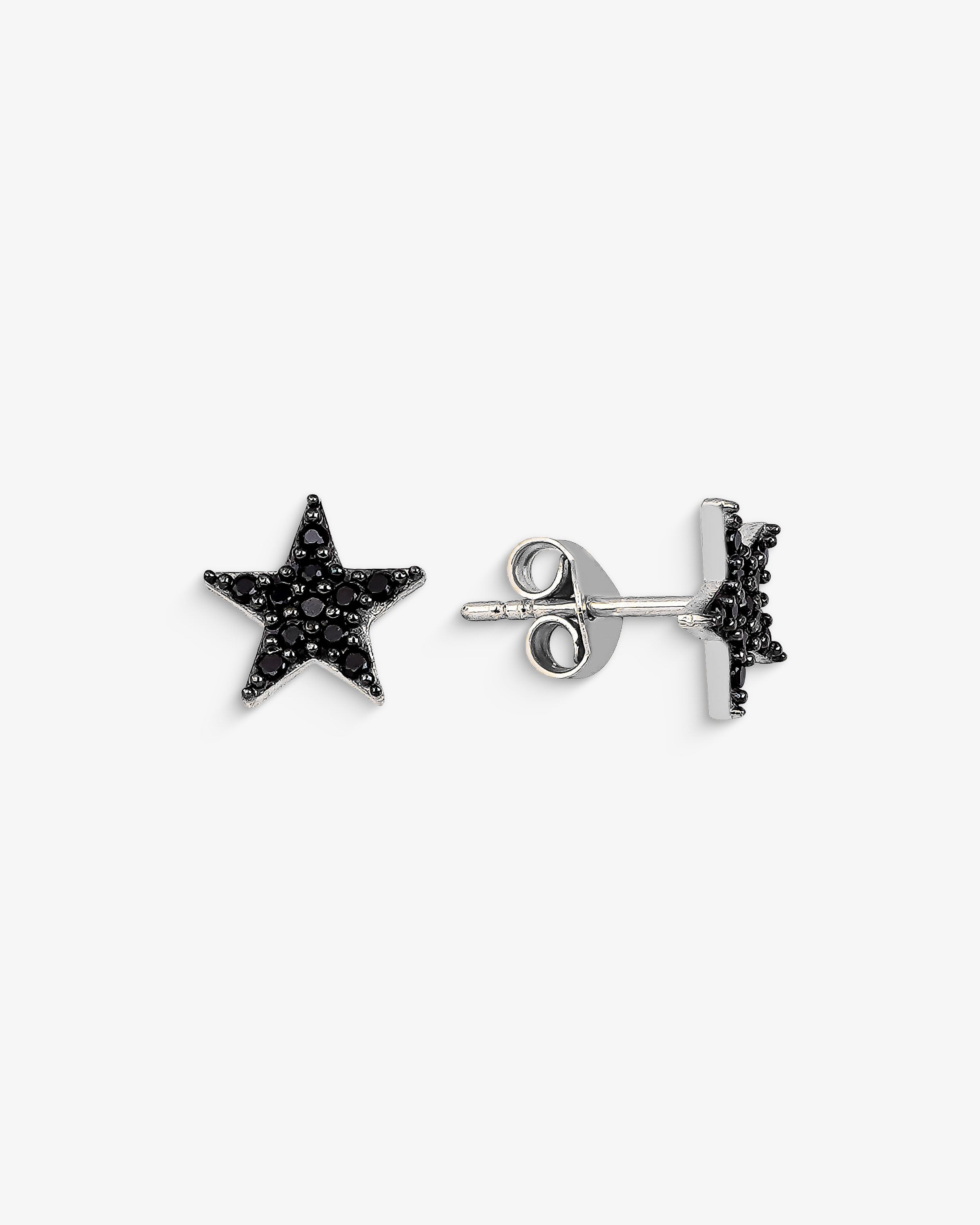 Sparkling Star Stud Earrings - Sterling Silver