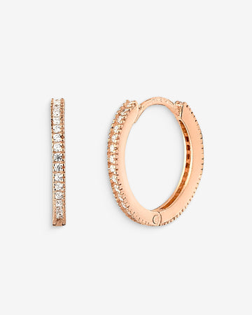 Zircon CZ Hoop Earrings - Sterling Silver