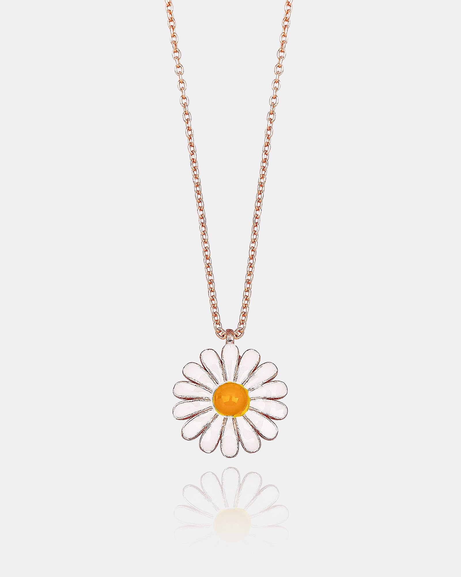 Daisy Flower Necklace - Sterling Silver