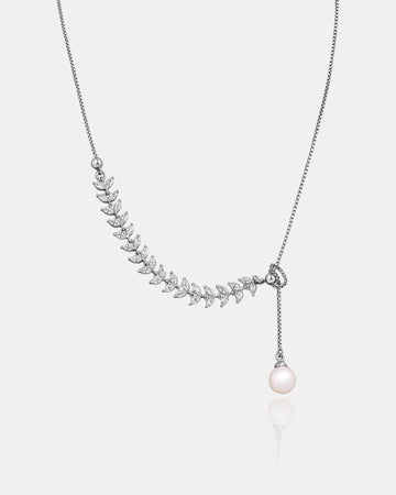 Pearl Slider Necklace - Sterling Silver