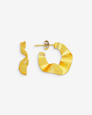 Antique Style Wavy Earrings - Sterling Silver