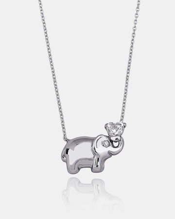 Cute Elephant Necklace - Sterling Silver