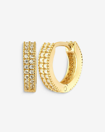 Petite Huggie Hoop Earrings - Sterling Silver