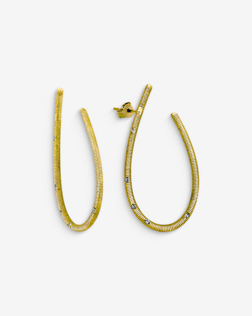 Modern Open Hoop Earrings - Sterling Silver