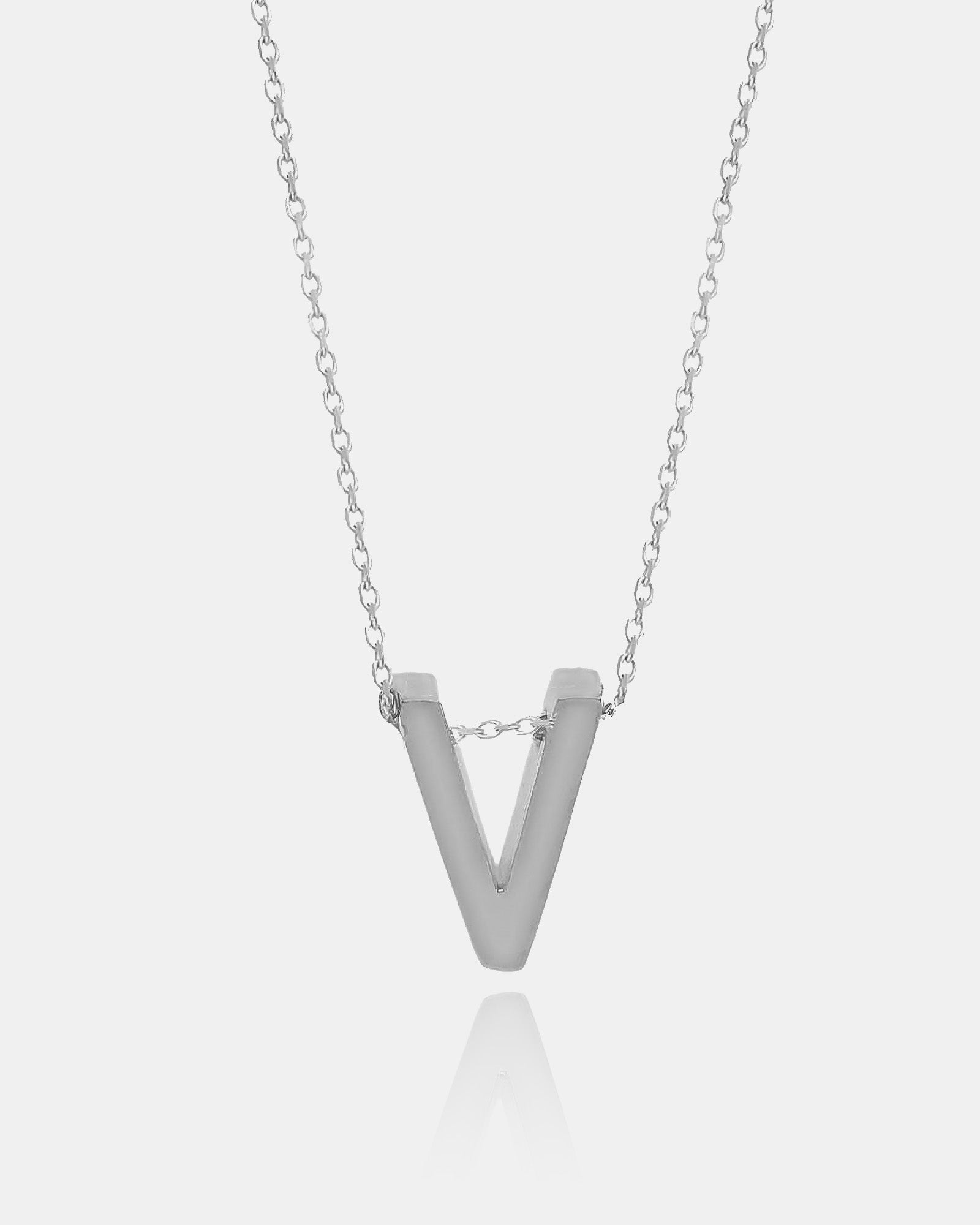 Personalized Initial Letter Necklace - Sterling Silver